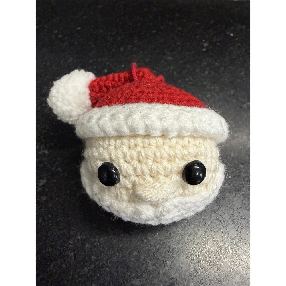 Handmade crochet santa